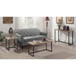 Laredo Parquet Console Table Natural/Black - Breighton Home -Home Style Deals Store GUEST dba69ee4 3c0d 455a 8b87 df570803f5ef