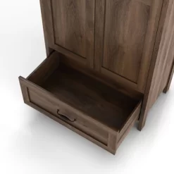 Nurembo 1 Drawer Wardrobe Closet Distressed Walnut - HOMES: Inside + Out -Home Style Deals Store GUEST dc241beb 6b05 41c4 b4d2 caa8c377d34b