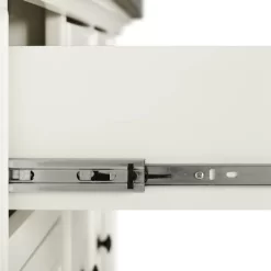 Julia Stainless Steel Top Kitchen Island With 2 Upholstered Saddle Counter Height Barstools White - Crosley -Home Style Deals Store GUEST dc2b47d1 234b 4949 8a14 543f7730b4b1