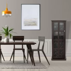 Windowpane Wine Cabinet Espresso - Atlantic -Home Style Deals Store GUEST dd989f99 7fe4 4e18 bca4 25c0de8136cf