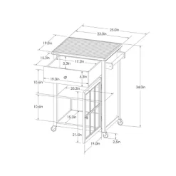 Windham Wood Top Kitchen Cart - Black - Threshold™ -Home Style Deals Store GUEST dea9d574 4d43 47af 9b54 441db16c8996