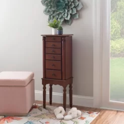 Wylie Jewelry Armoire Cherry Red - Powell Company -Home Style Deals Store GUEST df3710c2 01e0 47b9 9fea 7c12b6a5a876