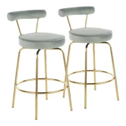 Set Of 2 Rhonda Glam Counter Height Barstools - LumiSource -Home Style Deals Store GUEST df535aaf e53b 48df acd6 e897faea07a9