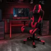 Flash Furniture Gaming Desk And Reclining Gaming Chair Set With Cup Holder And Headphone Hook