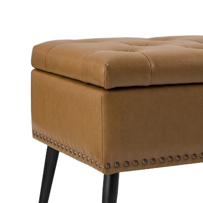 Arnold Upholstered Flip Top Storage Bench With Tufted Design | ARTFUL LIVING DESIGN 5 Arnold Upholstered Flip Top Storage Bench With Tufted Design | ARTFUL LIVING DESIGN - Image 5