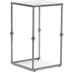 Berlin Solid Marble Side Table White - Finch -Home Style Deals Store GUEST dfc35f3c de0c 4b4c b553 07c49f0dc906