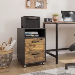 Yaheetech 2-Drawer And 1-Open Shelf Mobile Letter Size Rolling File Cabinet For Home And Office -Home Style Deals Store GUEST e05a6b8a cd49 45c5 a2bf 3af1cb85b844