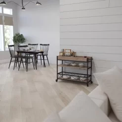 Merrick Lane Rolling Kitchen Serving And Bar Cart With Shelves And Wine Glass Holders In Distressed Light Oak Wood And Black Iron -Home Style Deals Store GUEST e0842eac b528 41ec a9bc 2de334153d06