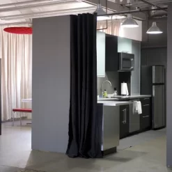 Room Dividers Now Tension Rod Curtain Room Divider Kit - XX-Large A, 8ft Tall X 10ft - 12ft 6in Wide, Midnight Black (With Curtains) -Home Style Deals Store GUEST e0d9525f f65b 40d9 a5ee 4cd0371753c7