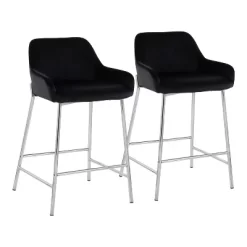 Set Of 2 Daniella Metal/Velvet Counter Height Barstools - LumiSource -Home Style Deals Store GUEST e11afa14 e820 4757 bffa 7edf57f6a5b1