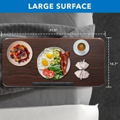 Mount-It! Height Adjustable Overbed Desk And Table With Tilting Tabletop | Overbed Medical Table With Wheels | Dark Walnut -Home Style Deals Store GUEST e1c13d98 1550 4cf4 a53d ee4f5890de8f