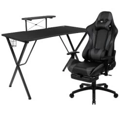 Flash Furniture Gaming Desk And Footrest Reclining Gaming Chair Set With Cup Holder, Headphone Hook, And Monitor/Smartphone Stand -Home Style Deals Store GUEST e1c947e8 505a 4ab7 aae4 99e0c9f78e53