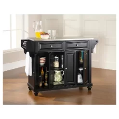 Cambridge Stainless Steel Top Kitchen Island - Black - Crosley -Home Style Deals Store GUEST e1cd5a1d bd41 4681 b017 697953a80bdf