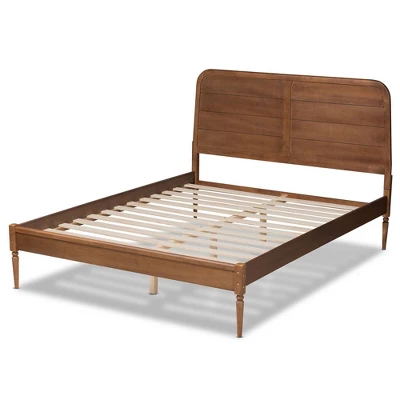 Kassidy Wood Platform Bed Walnut Brown - Baxton Studio 2 Kassidy Wood Platform Bed Walnut Brown - Baxton Studio - Image 2