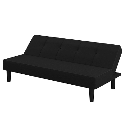 Lorrance 3 Seat Convertible Futon Sofa Bed Black - Serta 1 Lorrance 3 Seat Convertible Futon Sofa Bed Black - Serta