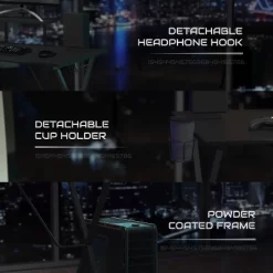 BlackArc Tango Gaming Desk & Chair Set - Reclining Gaming Chair With Slide-Out Footrest & Gaming Desk With Cupholder/Headphone Hook -Home Style Deals Store GUEST e356fe2f 90f1 4a38 b82b 9542e2a916b4