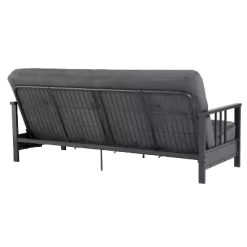 Full Harlow Metal Arm Futon Black/Gray - Room & Joy -Home Style Deals Store GUEST e3eae9b7 0f0e 4fca a59b f7d636bd97fc