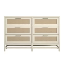Latta 6 Drawer Dresser With Faux Rattan Ivory Oak - Room & Joy -Home Style Deals Store GUEST e422b914 0273 4036 a25a 1c8d2cfa94ef