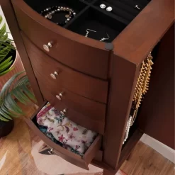 Francesca Jewelry Armoire Merlot Brown - Powell Company -Home Style Deals Store GUEST e4330204 dbf1 448e 8fe9 b29cda1df4c6