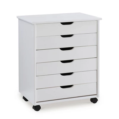 Cary 6 Drawer Wide Roll Cart - Linon 16 Cary 6 Drawer Wide Roll Cart - Linon - Image 16