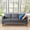 Hana Modern Linen Fabric Sofa/Couch With Armrest Pockets - Mellow
