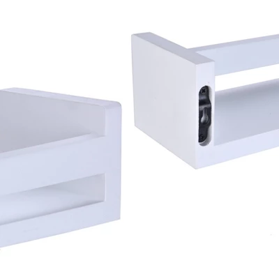 18" X 3.2" 18" Decorative Spice Organizer Rack Shelf White – Danya B. 4 18" X 3.2" 18" Decorative Spice Organizer Rack Shelf White – Danya B. - Image 4