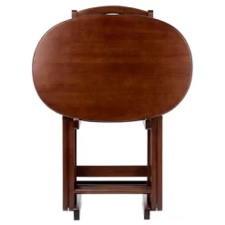 5pc Nathan Snack Table Set In Cappuccino Brown - Winsome -Home Style Deals Store GUEST e5a9c518 d008 4c6b 9a2e c1cdf9165d09