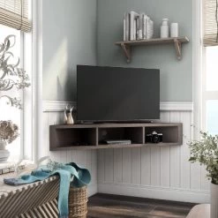 Tybo Open Shelves Corner Floating Console Fits Tv's Up To 50" - HOMES: Inside + Out -Home Style Deals Store GUEST e660b886 3a4e 46a1 a766 46aa6342fb47