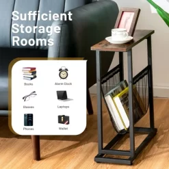 Costway 2PCS Industrial End Side Table Nightstand With Mesh Holder Rustic Brown 15 Costway 2PCS Industrial End Side Table Nightstand With Mesh Holder Rustic Brown -Home Style Deals Store GUEST e71adee3 d528 4bac 8aed 73d10acf6c4a