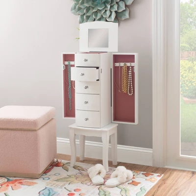 Makenzie Jewelry Armoire White - Powell Company 1 Makenzie Jewelry Armoire White - Powell Company