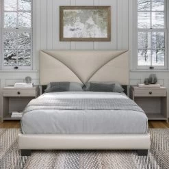 Cornerstone Faux Leather Upholstered Bed Frame - Boyd Sleep Eco Dream -Home Style Deals Store GUEST e8251f7a 4cfd 4865 ba49 6b672dbc804a