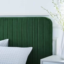 Twin Celine Channel Tufted Performance Velvet Platform Bed Emerald - Modway -Home Style Deals Store GUEST e844ac53 b5f9 4c83 bac1 f635fde387d6