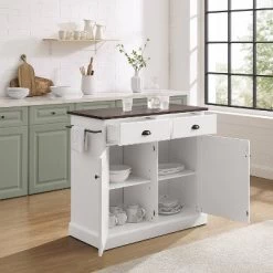 Shoreline Kitchen Island White/Dark Brown - Crosley -Home Style Deals Store GUEST e87479dd 4b6e 4b6b 8d1f 1e291a9e6222