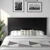 Costway Full Wood Headboard Flat Panel Pre-drilled Holes Height Adjustment