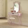 Vanity Set White Purple - Acme Furniture