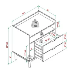 Mid-Century Modern Solid Wood 2 Drawer Nightstand - Saracina Home 37 Mid-Century Modern Solid Wood 2 Drawer Nightstand - Saracina Home -Home Style Deals Store GUEST eac6ff9a 48ae 4d75 9c46 72a4711e53a4