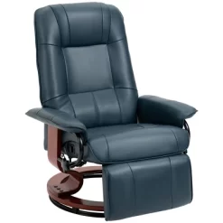 HOMCOM Faux Leather Manual Recliner, Adjustable Swivel Lounge Chair With Footrest, Armrest And Wrapped Wood Base For Living Room 17 HOMCOM Faux Leather Manual Recliner, Adjustable Swivel Lounge Chair With Footrest, Armrest And Wrapped Wood Base For Living Room -Home Style Deals Store GUEST eb0d12b8 ab2f 4aa3 a94b 5c449405b9ef