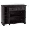 Home Source Bar Cabinet Bookshelf With Glass Doors In Chocolate Finish