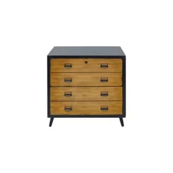 Payton Mid-Century Wood Lateral File Storage File Drawer Black - Martin Furniture