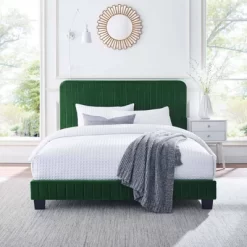 Twin Celine Channel Tufted Performance Velvet Platform Bed Emerald - Modway -Home Style Deals Store GUEST ed817816 c15d 4775 a2d8 d62dd6ccd5d6