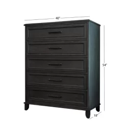 Cindi Sleigh 5 Drawer Chest Dark Gray - Abbyson Living -Home Style Deals Store GUEST ee7f3568 adfb 45bf 9ec8 b798301dd001