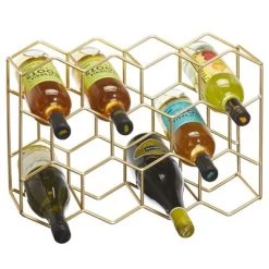 MDesign Hexagon 11 Bottle Wine Rack For Kitchen Counter Or Fridge 15 MDesign Hexagon 11 Bottle Wine Rack For Kitchen Counter Or Fridge -Home Style Deals Store GUEST ef10751e 51f6 4322 8908 3aa263d1eabf