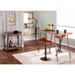 Oregon Industrial Bar Cart Antique - LumiSource -Home Style Deals Store GUEST efca6a61 3462 46c2 b0da baf1da5e3c9a