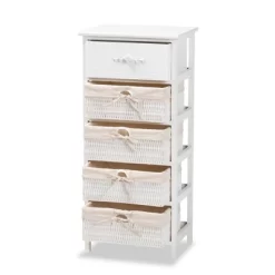 Madelia Wood 1 Drawer Storage Unit White - Baxton Studio -Home Style Deals Store GUEST f0ada5b3 e3f4 4995 9b7f c8d020948be0