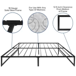 Merrick Lane 14 Inch Steel Bed Frame With Steel Slat Support For Any Mattress (No Box Spring Required) -Home Style Deals Store GUEST f184dfec f1c3 494f 8288 2fb85dcc7e70 1