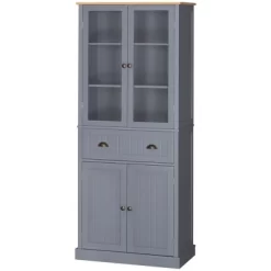 HOMCOM Freestanding Kitchen Pantry, 5-tier Storage Cabinet With Adjustable Shelves And Drawer For Living Room, Dining Room, Gray -Home Style Deals Store GUEST f1b8b1fe 89d3 4ad9 adbc eb4d26e7ce5a