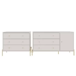 Set Of 2 Jasper 3 Sideboard Drawer Dresser And 3 Classic Drawer Dresser - Manhattan Comfort -Home Style Deals Store GUEST f20355b7 6826 4a27 8b5e 1c69fe6e0a52