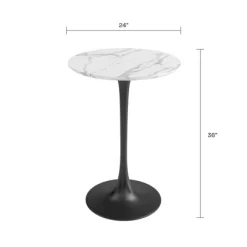 Kurv Counter Dining Table White Faux Marble/Black - Jamesdar -Home Style Deals Store GUEST f2083c8a 3c02 47cc 9c94 fc525f4134e6