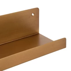 2pc Mezzo Modern Metal Ledge Shelf Set Gold - Kate & Laurel All Things Decor -Home Style Deals Store GUEST f211d339 c40a 4c59 a517 a67a3ce82e72