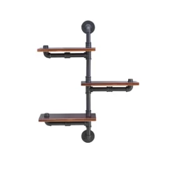 31.1" X 24.2" 3 Tier Industrial Pipe Wall Shelf Brown/Black - Danya B. -Home Style Deals Store GUEST f2353023 9cb0 4044 9481 95bf9c8d0cfe